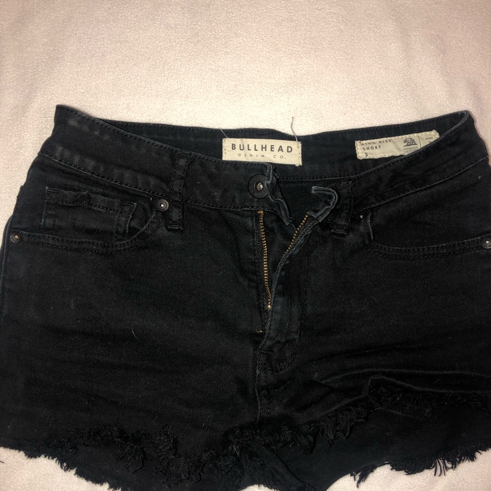 black shorts